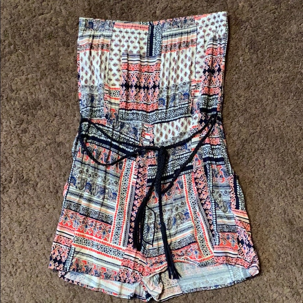 Trixxi Multicolor Strapless Romper